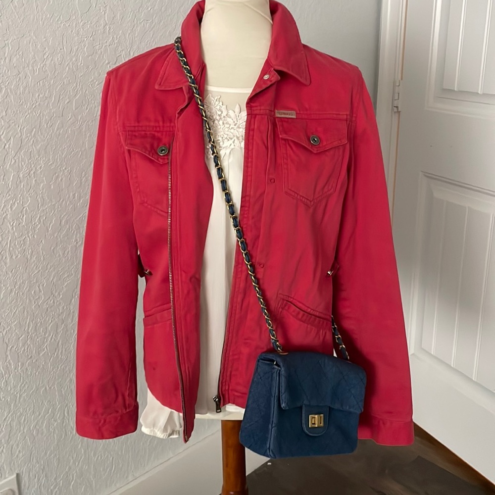 Ralph Lauren red jean jacket. Size M